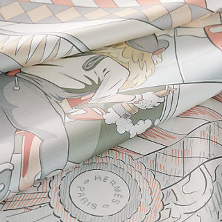 Pony Pit Stop double face scarf 90 - Grey | Hermès USA